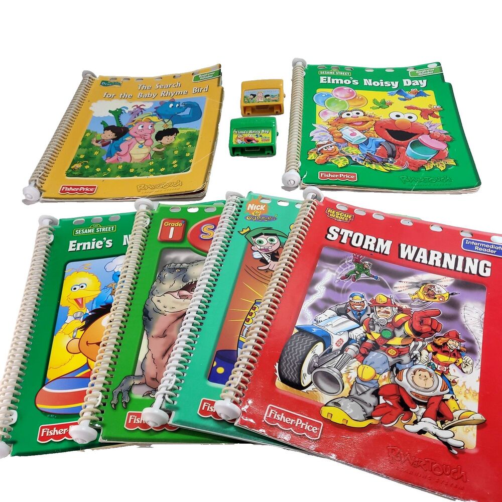 Fisher Price‎ Power Touch Learning System Lot Of 6 Books & 2 Cartridges